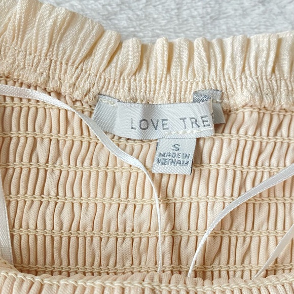 LOVE TREE Woven Solid Beige Sleeveless Smocked Ruffle palazzo Jumpsuit Small - Picture 12 of 16